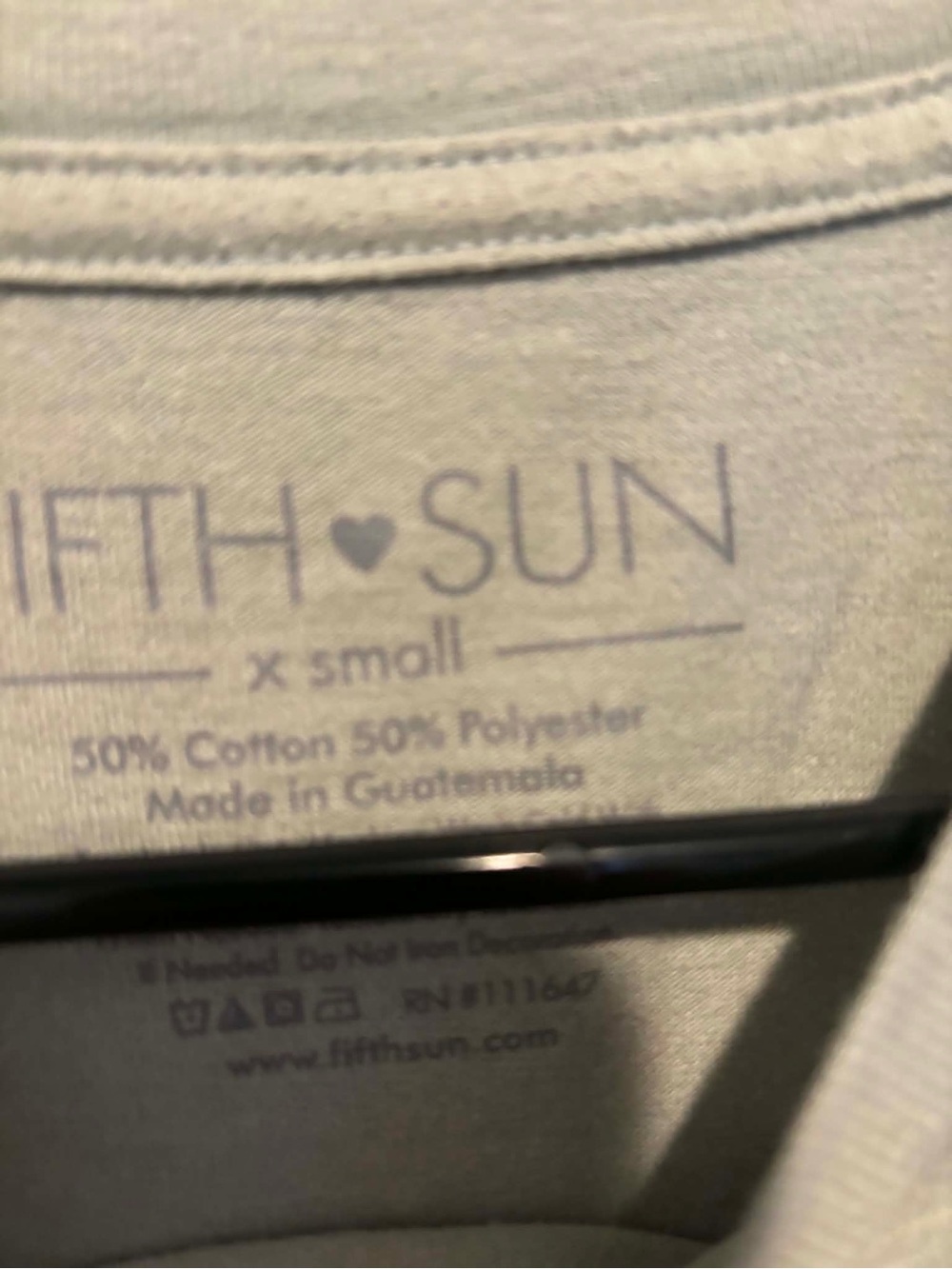 Fifth Sun Sage Green Short Sleeve Tee with Black Floral Graphic - Picture 3 of 3